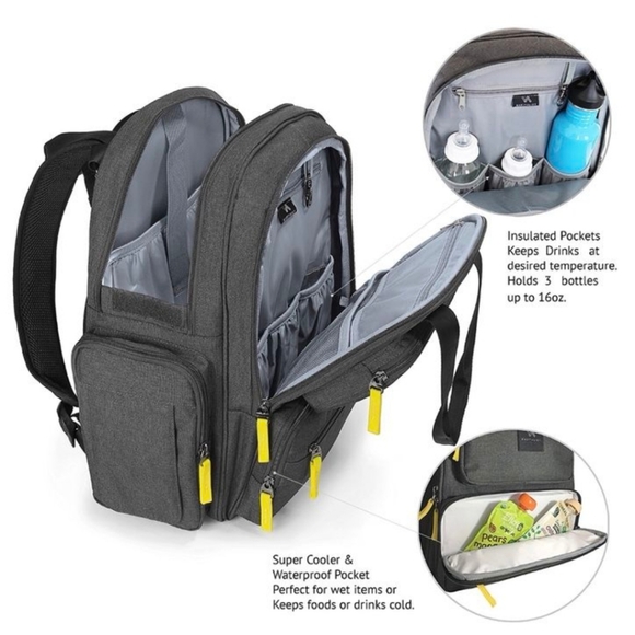 NEW Baby Diaper Bag Backpack Durable Waterproof insulated pockets Changing Pad - Picture 6 of 15
